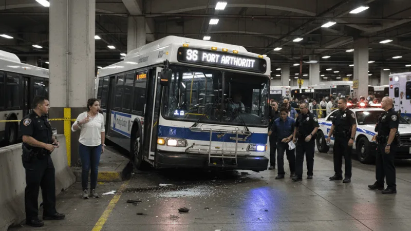 Decenas de heridos en un accidente en la terminal de autobuses de la Autoridad Portuaria de Nueva York