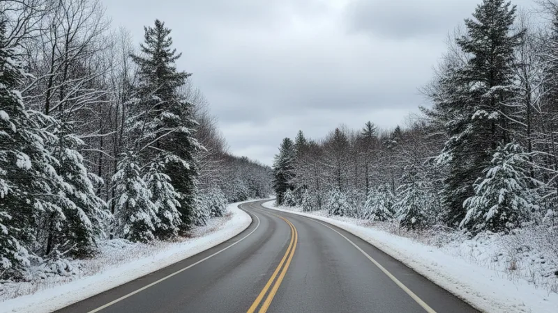 Two-lane rural highway in Upstate New York related to fatal car crash investigation