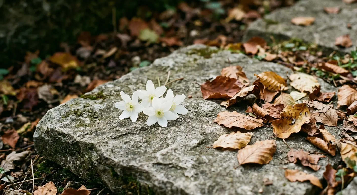 Tres flores blancas que simbolizan las vidas que se recuerdan con motivo de la celebración del Mes de la Concienciación sobre la Seguridad de los Peatones por parte del DMV.