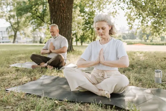 Seniors participating in outdoor Tai Chi as part of fall prevention activities during Falls Prevention Awareness Week 2025.