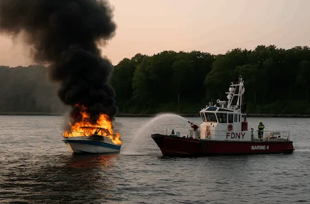 image of an fdny boat turning off the fire at hart island Over 20 Injured in NYC Sea: What the Hart Island Boat Fire Tells Us About Safety and Accountability