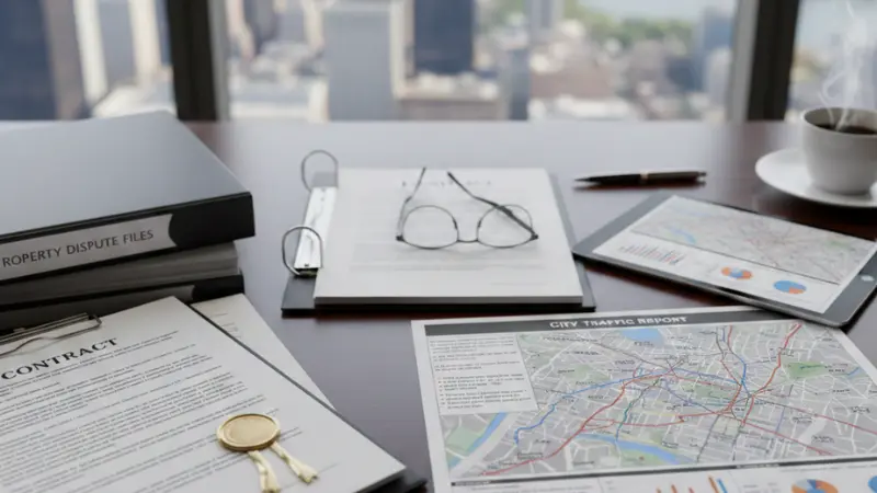 Legal paperwork and traffic report representing Car Accident History review process