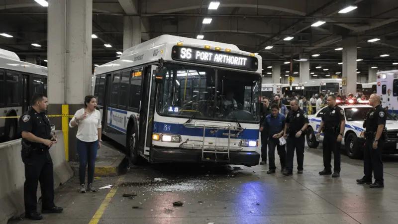 Decenas de heridos en un accidente en la terminal de autobuses de la Autoridad Portuaria de Nueva York