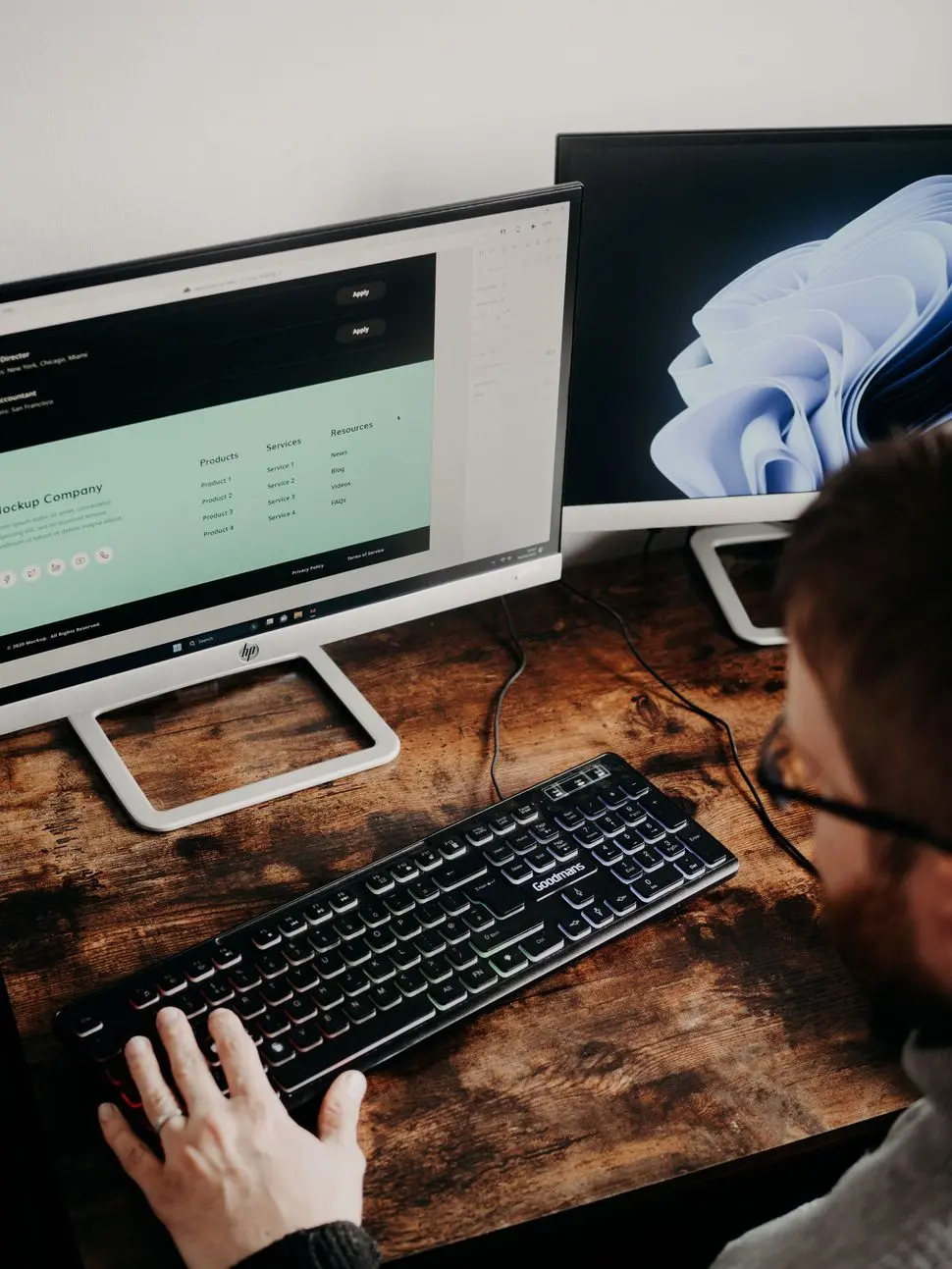 WordPress website development workspace