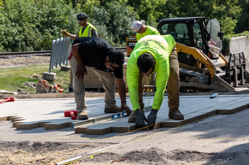 Professional contractor team portrait