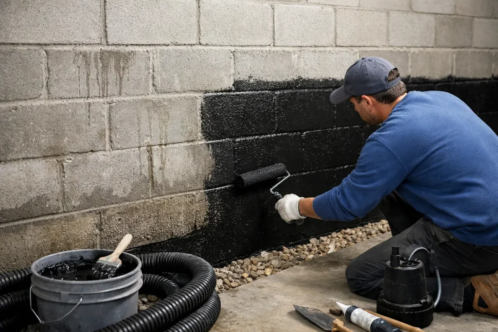 How to Waterproof a Cinder Block Basement
