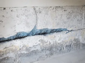 horizontal foundation crack