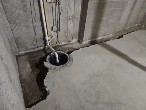 Sump pump and interior water control system in an Appleton, WI basement