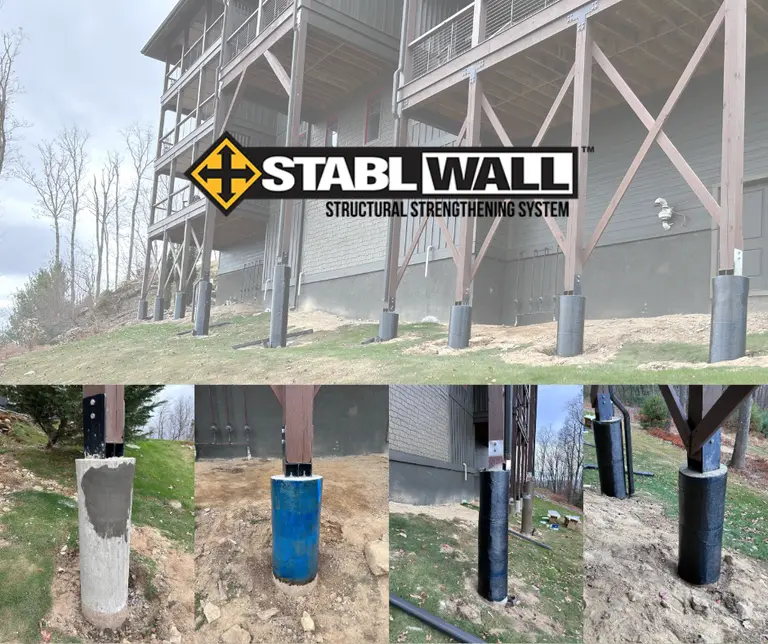 StablWall carbon fiber wrapped structural columns