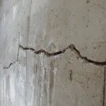 Cracked wall surface indicating potential foundation issues, relevant to signs of structural damage and the need for professional foundation repair services.