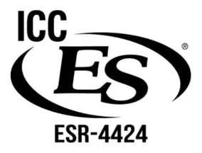 ICC-ES logo with ESR-4424 designation, representing StablWall's structural strengthening system for concrete and masonry applications.