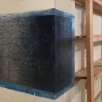 Foundation corner repair with sealing material applied, showcasing a stable solution for structural integrity, emphasizing long-term foundation crack repair.