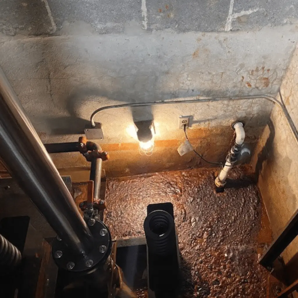 elevator waterproofing 1 (before)