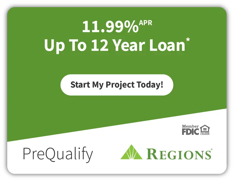Regions 11.99 percent APR up to 12 year loan financing option