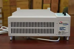 EZ Breathe basement ventilation system unit for reducing moisture and improving indoor air quality