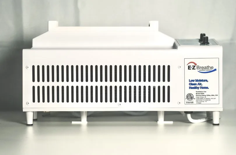 EZ Breathe ventilation system designed to improve basement air quality and reduce moisture buildup in homes.