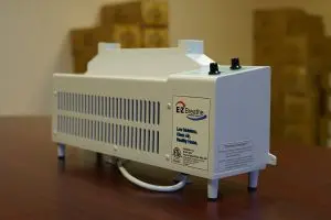EZ Breathe basement ventilation system unit designed to reduce moisture and improve indoor air quality