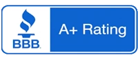 BBB A+ Rating badge emphasizing Healthy Way's trusted reputation in waterproofing and mold remediation services in New Jersey.