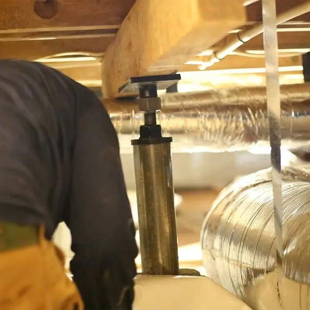 Crawl space stabilizer installation