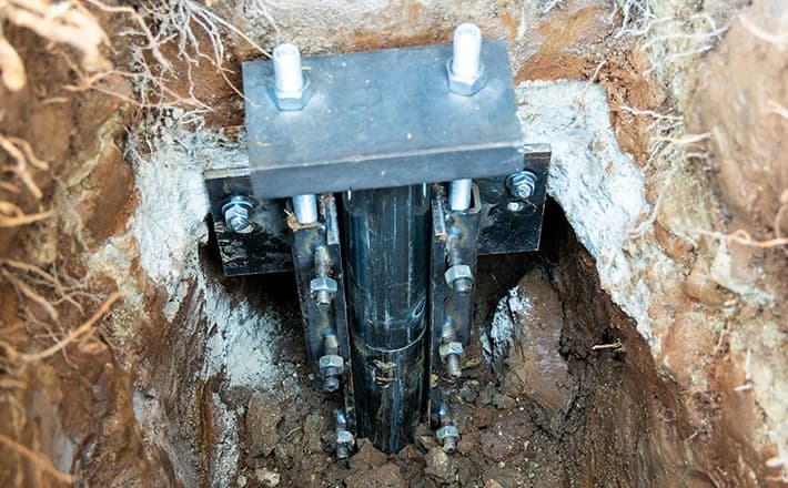 Foundation Repair using foundation piers in Smiths Grove, KY