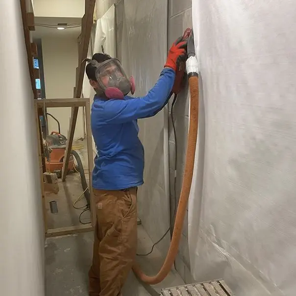 Soda blasting crawl space mold remediation