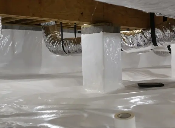 Professionally encapsulated crawl space