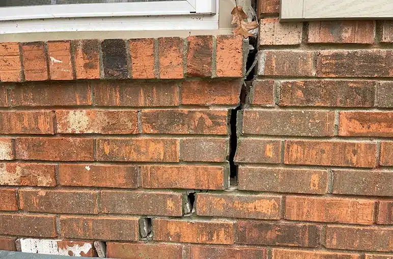 broken external brick work