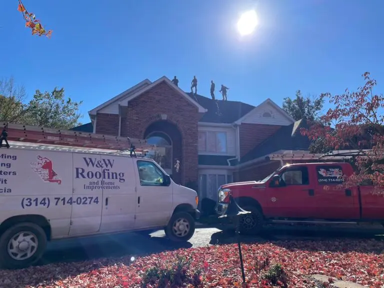 roofing truck at home