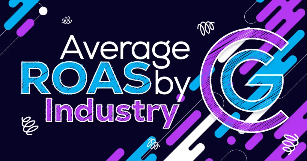 Average ROAS by industry graphic illustration