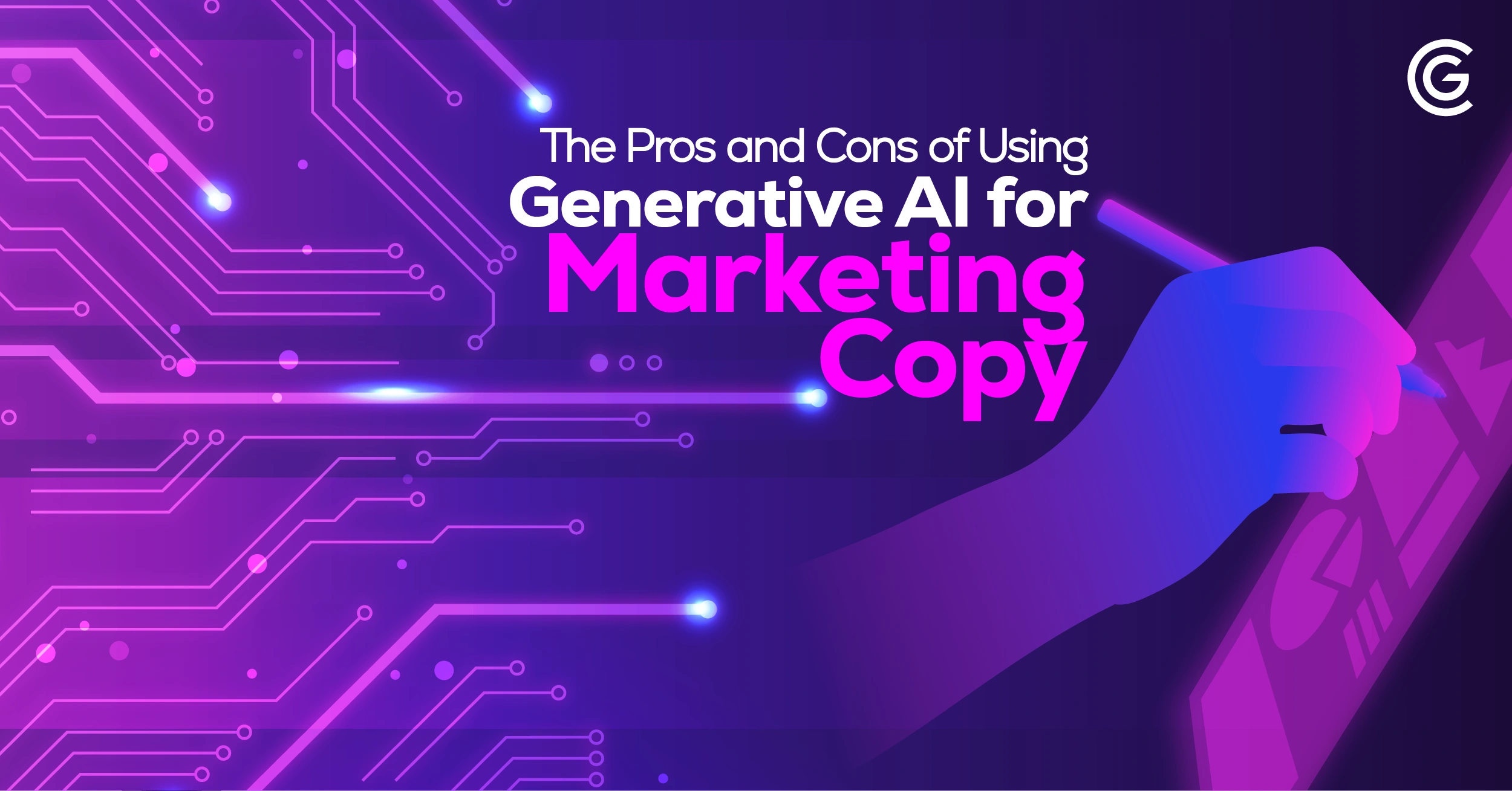 Generative AI pros and cons for marketing copy