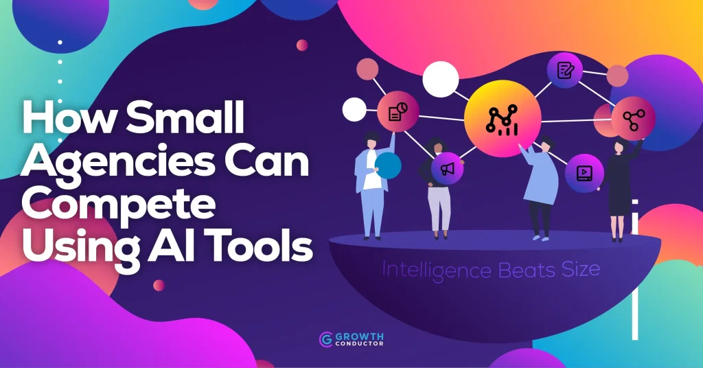 Small agencies leveraging AI tools illustration