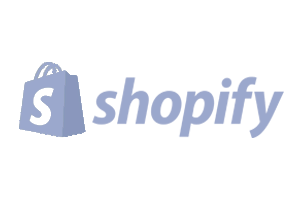 Shopify logo with shopping bag icon