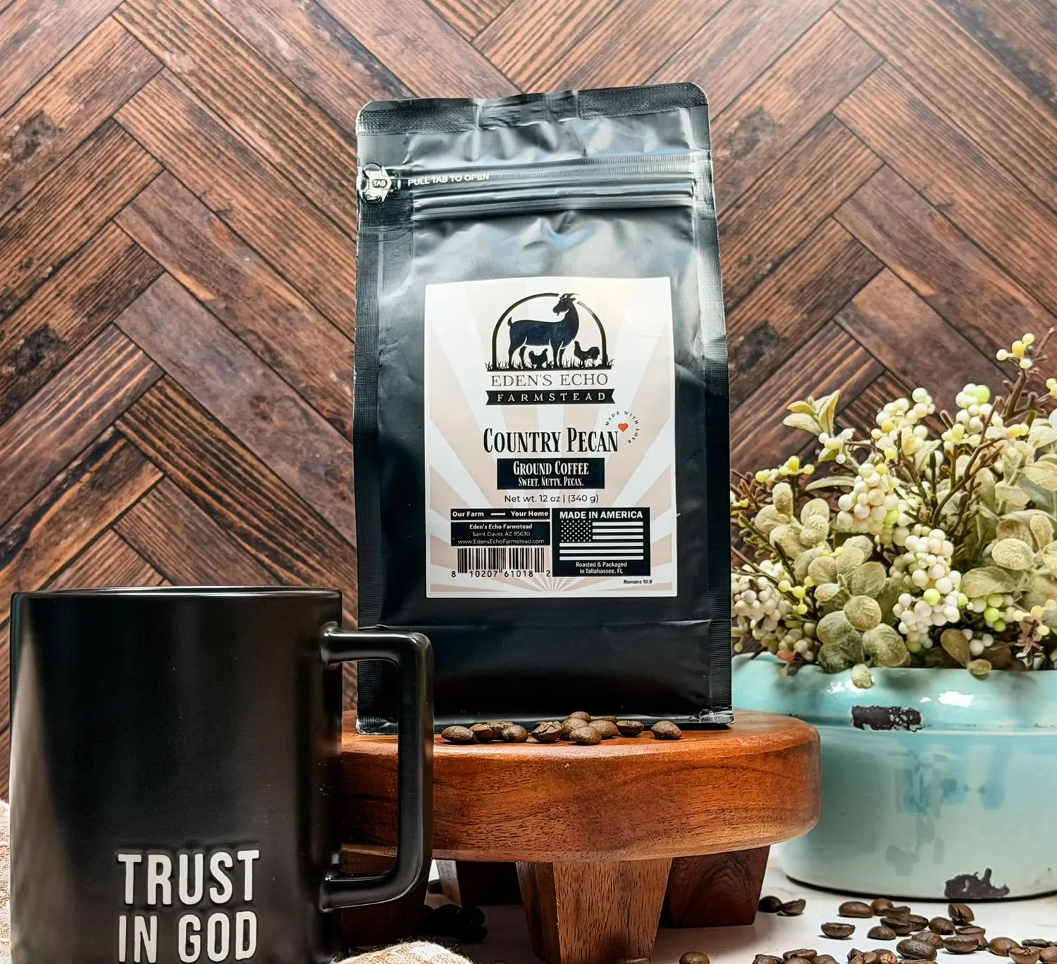 Country Pecan Coffee Country Pecan Coffee, Flavor: Country Pecan, Type: 12oz Ground