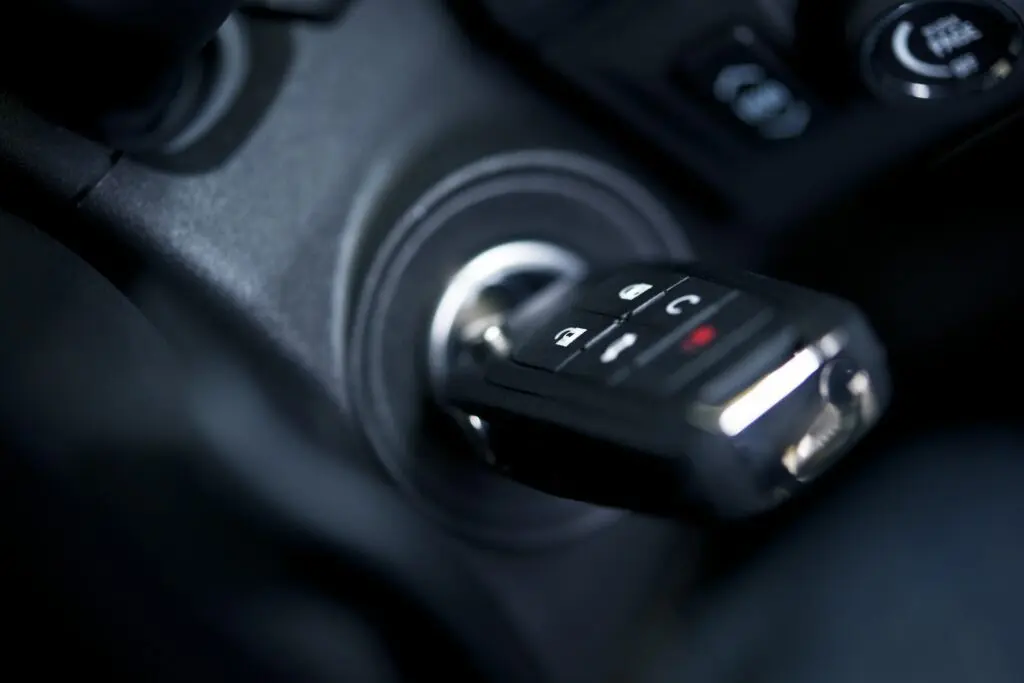 Car Keys in Ignition Keyhole