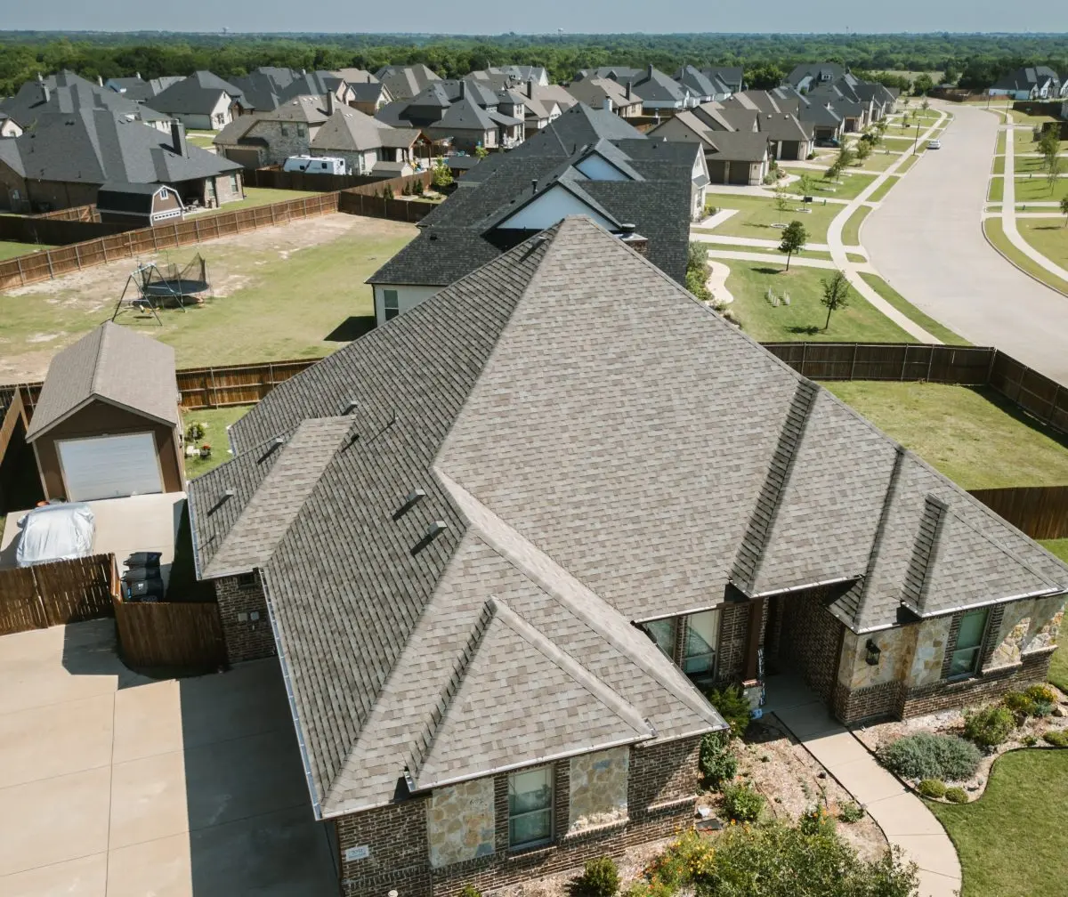 a beige shingle roof in Texas