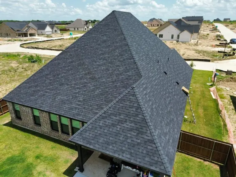aerial view of impact resistant shingles