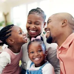 Caregiver spending time with husband and children
