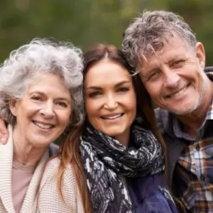 Elderly parents with daughter healthcare power of attorney