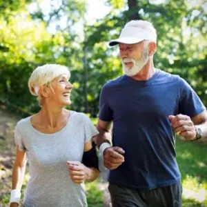 spouses exercising together