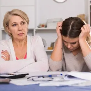 Financially dependent on parent