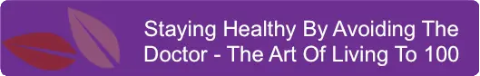 Staying Healthy By Avoiding The Doctor