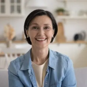 woman smiling