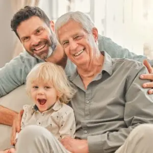 grandson, son, father caregiving