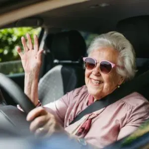 Mom with dementia driving a car