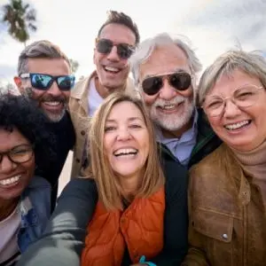 Happy family after mediation
