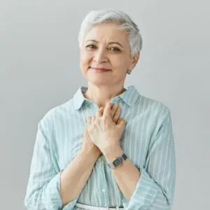 Elder mediation happy woman