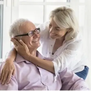 woman caregiver for husband
