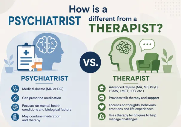 Psychiatrist vs Therapist: What’s the Difference
