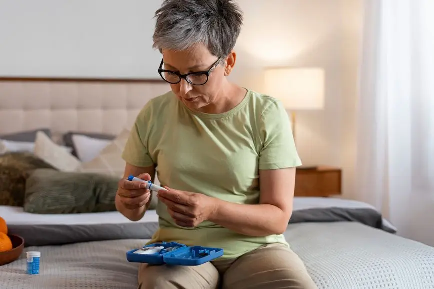 medium-shot-diabetic-woman-checking-her-glucose-level Augusta Acupuncture Clinic | Autoimmune Disorders