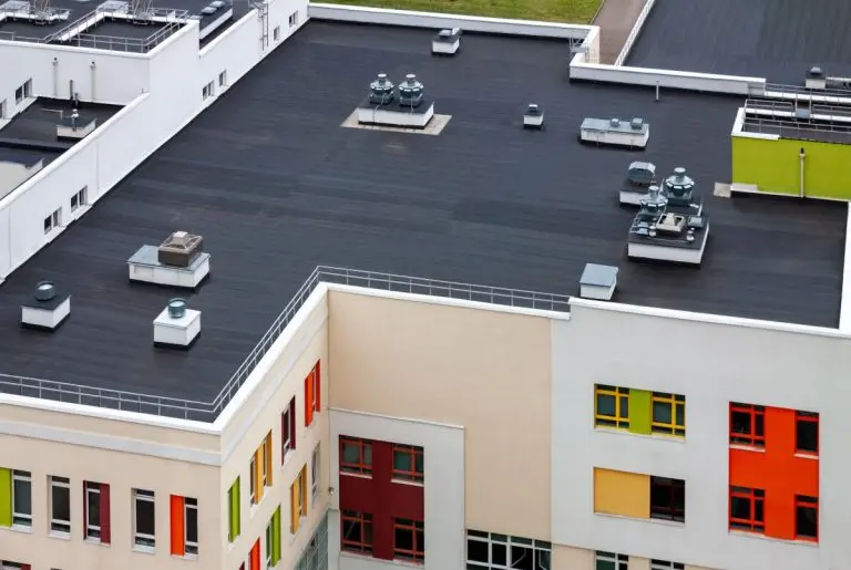 black flat commercial roof, Wayzata